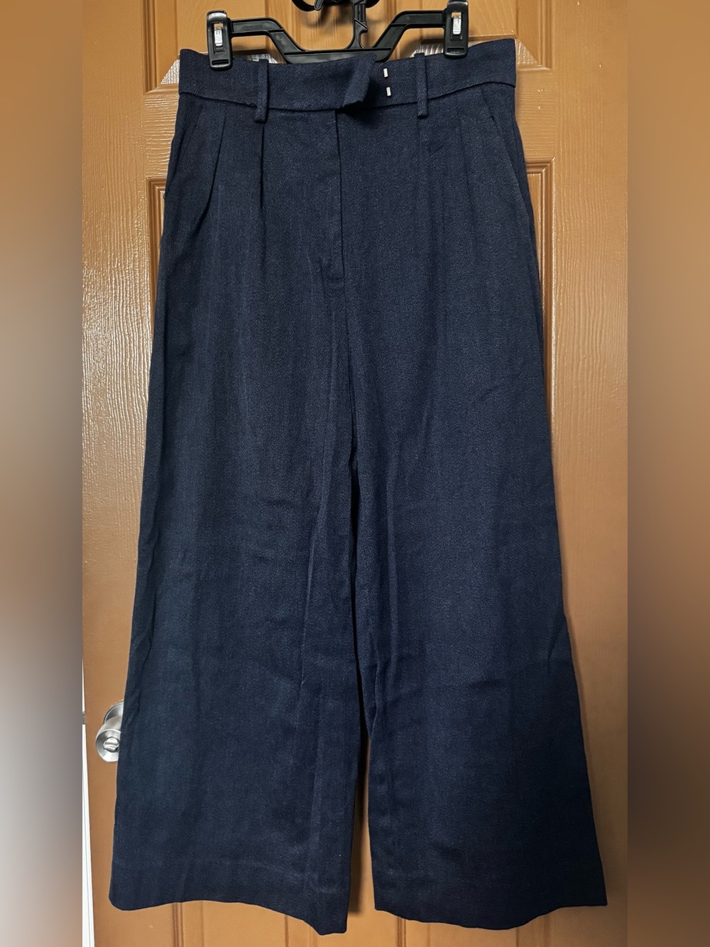 Banana Republic Wide Leg Navy Trousers